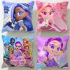 Classic Anime Rainbow Bubblegem Cushion Cover Soft EasyWash Pillow Case Versatile for Couch Bed Travel and Office