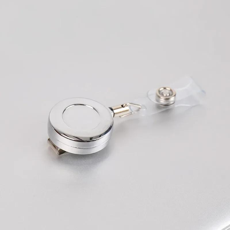 Aluminum Alloy ID Card Cover Case Bank Business Work Card Holder with ABS Retractable Badge Reel Credit Work Card Badge Bag