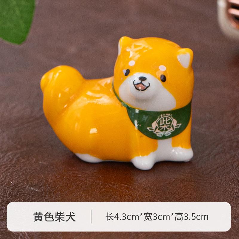 1-3 Japansk Shiba Inu Ätpinnshållare Djurserie Keramiska Bordsdekorationer Hem Kök Skedstöd Söta Tehusdjur