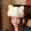 Beret Hat for Women In Spring and Autumn New Korean Style Casual Versatile Pumpkin Hat Showing Face Small Melon Leather Hat Men's Trendy