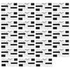 24pcs PVC Faux Brick Wall Sticker black white 3.94*7.87in Self Adhesive Wall Tile Rectangle Self-adhesive