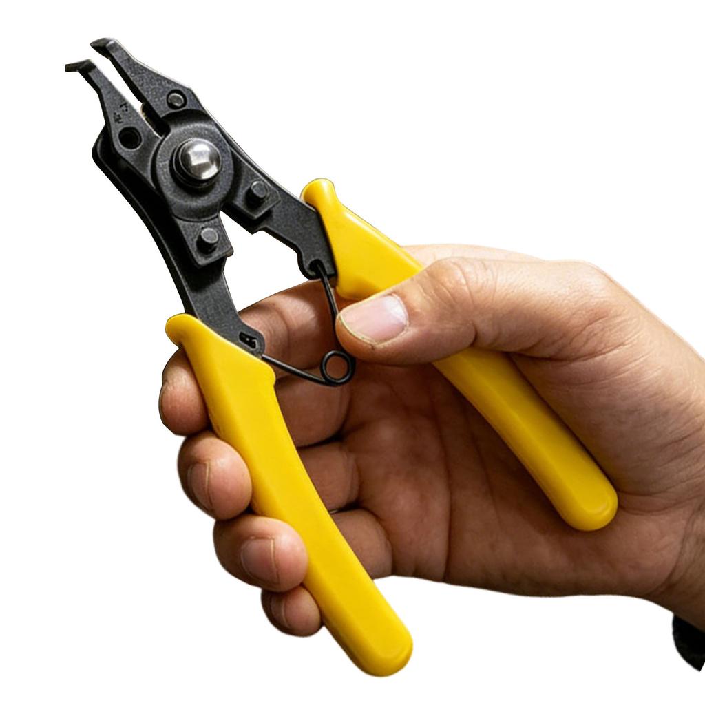 4 In 1 Heavy Duty Snap Ring Pliers Anti-Slip Steel Snapper Clamp Set C Clip Circlip Lock Ring Removal Tool for Narrow Space