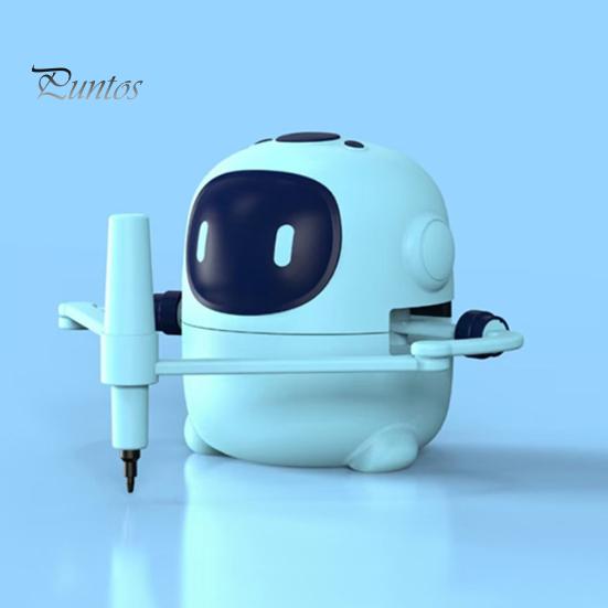 Kids Automatic Drawing Robot Toy with 100 Cards Interactive Educational Painting Robot Learning Toy Teaching Aid Toddlers Boys Girls Gift
