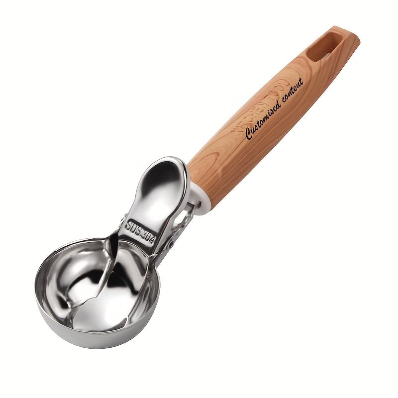 Heavy-Duty Stainless Steel Ice Cream Scoop , Multi-Purpose Dessert Spoon for Ice Cream, Fruit, Parties, Restaurants