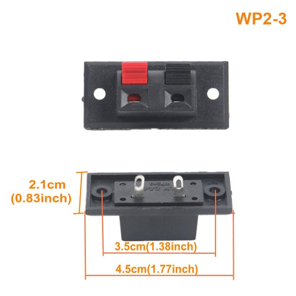

1Pcs WP-2 2Pin Speaker Wire Connector Red Black Dual-Position Audio Speaker Cable Clip Terminal Switch Junction Box