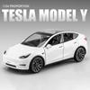 1:24 Model X Model Y Tesla Model 3 Alloy Die Cast Toy Car Model Sound and Light Children's Toy Collectibles Birthday Gift