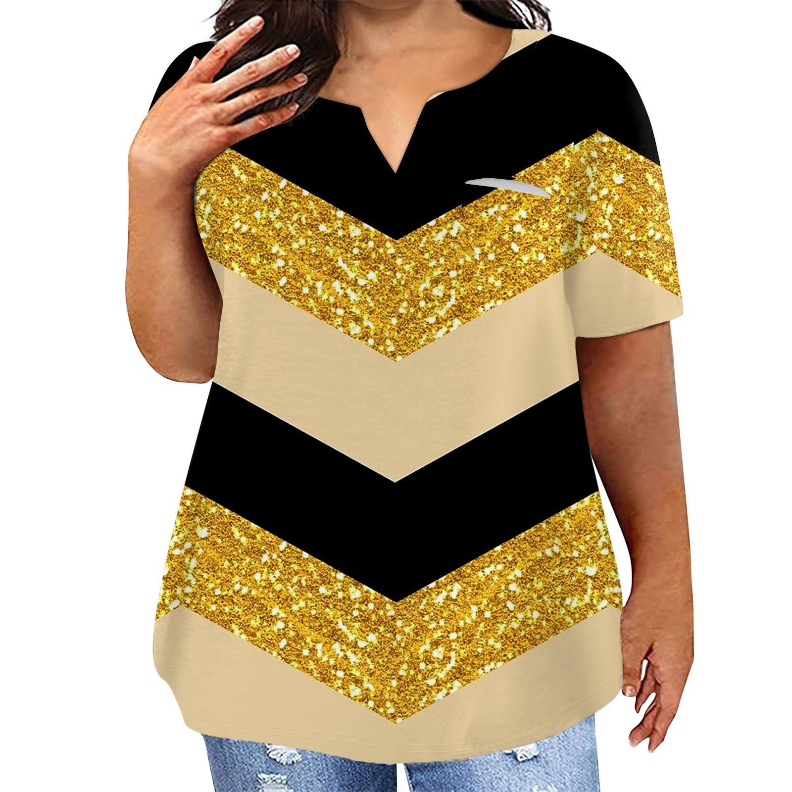 

Модная женская повседневная футболка больших размеров с коротким рукавом и круглым вырезом с цветочным принтом и карманами XL жёлтый