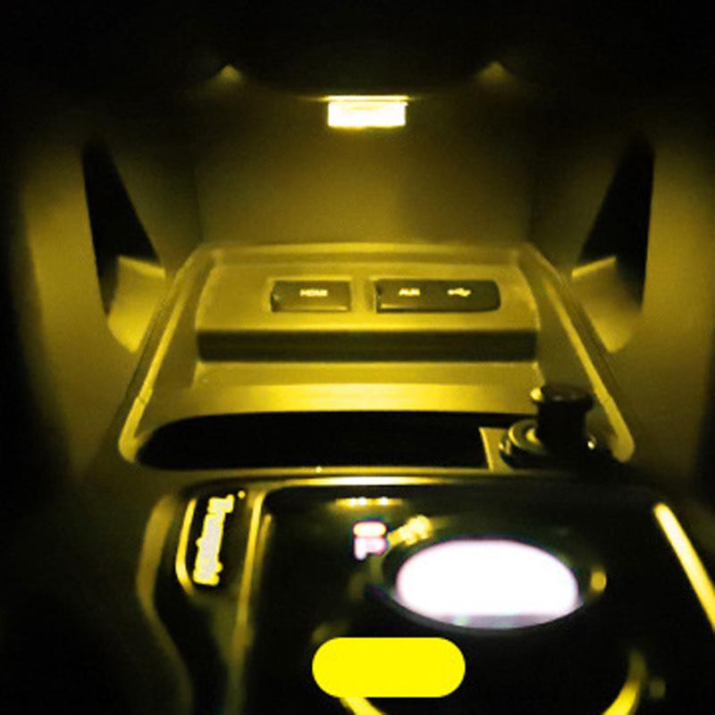 Mini Car LED Touch Switch Light Auto Wireless Ambient Lamp Portable Night Reading Light Car Roof Bulb Car Interior Light 1/2Pcs