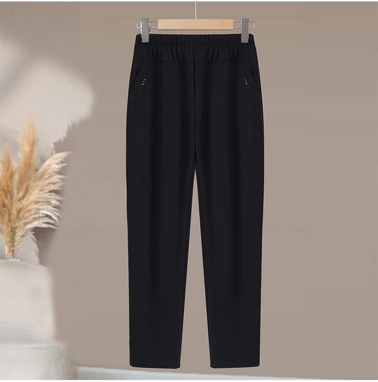 Verdickte Winter-Fleece-Samthose für Frauen mittleren Alters und ältere Frauen - Warm, gerade geschnitten, Übergröße