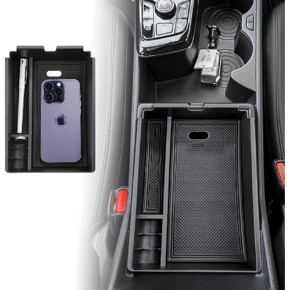 Compatible with Kia Sportage 2026 2025 2024 2023Accessories NQ5 Car interior center console storage armrest storage box armrest cover insert tray - Black 1 Pieces