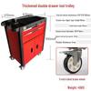 Movable Three-Layer Hand Cart: Multi-functional Auto Repair & Household Tool Box with Cabinet Door