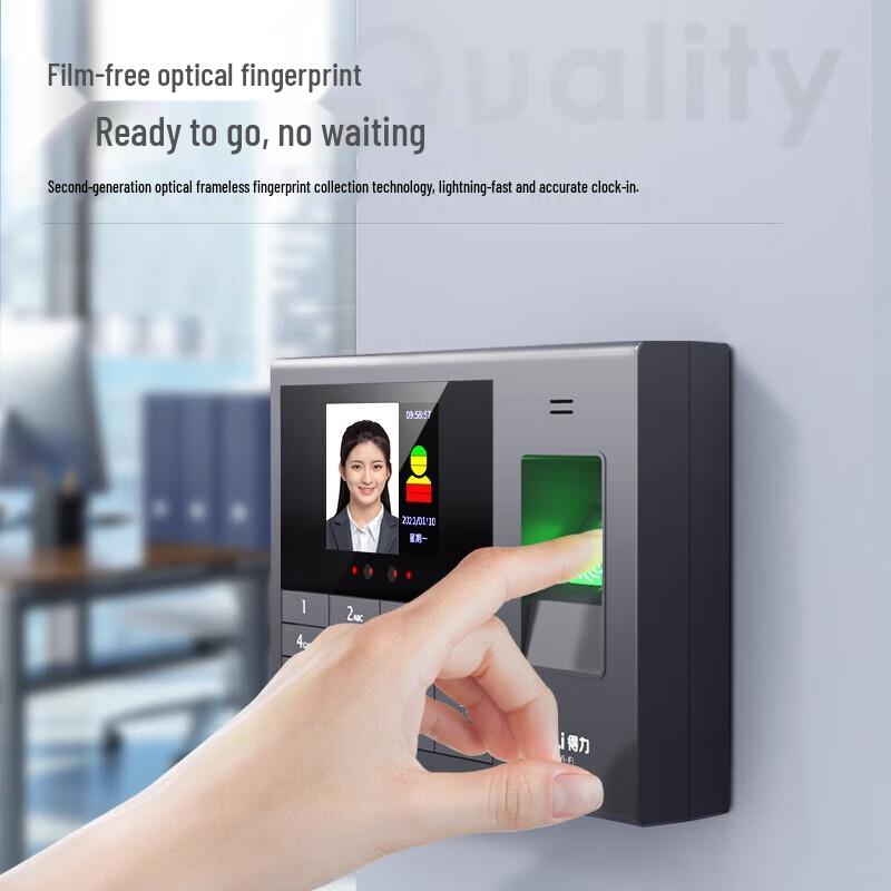 Deli 3765CS Smart Cloud Face & Fingerprint Attendance Machine CN plug (adapter included)