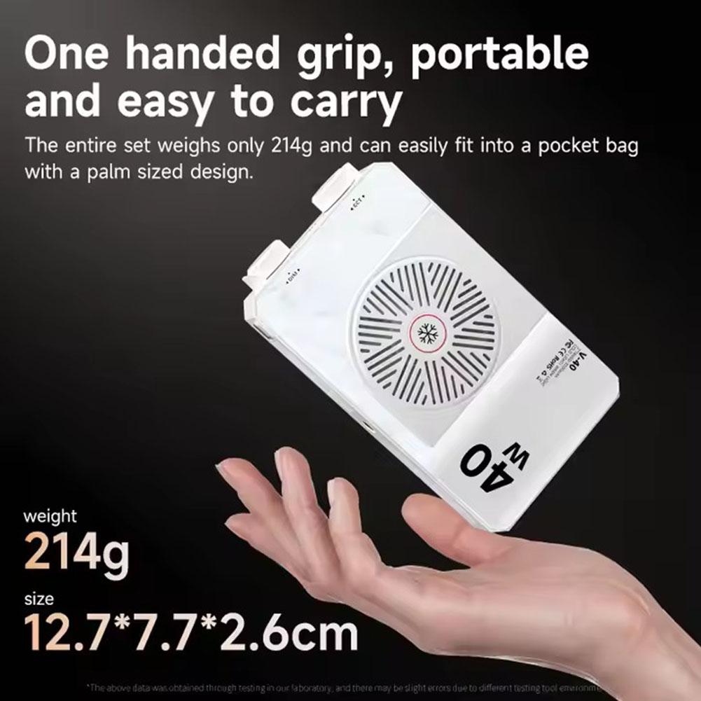 Portable 40W LED Camera Light 2800K-9000K Handheld Filling Light 4400mAh Rechargeable Pocket Photography Lighting Lamp