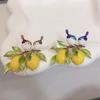 Trendy Enamel Bird And Lemon Brooches For Women Animal Fruit Pins Casual Party Accessories  Year Gifts