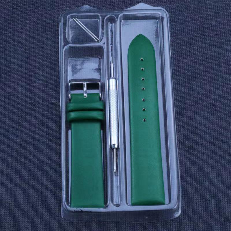 

Водонепроницаемый ремешок для часов из натуральной кожи в коробке с принтом пальм (Размеры 8-24 мм) 14 mm