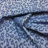 150x50cm Baumwolle Mode Stil Leopardenmuster Garngefärbt Jaquard Gewaschener Denim Stoff Für Kleidung Rock Hose Handgemacht DIY Stoff