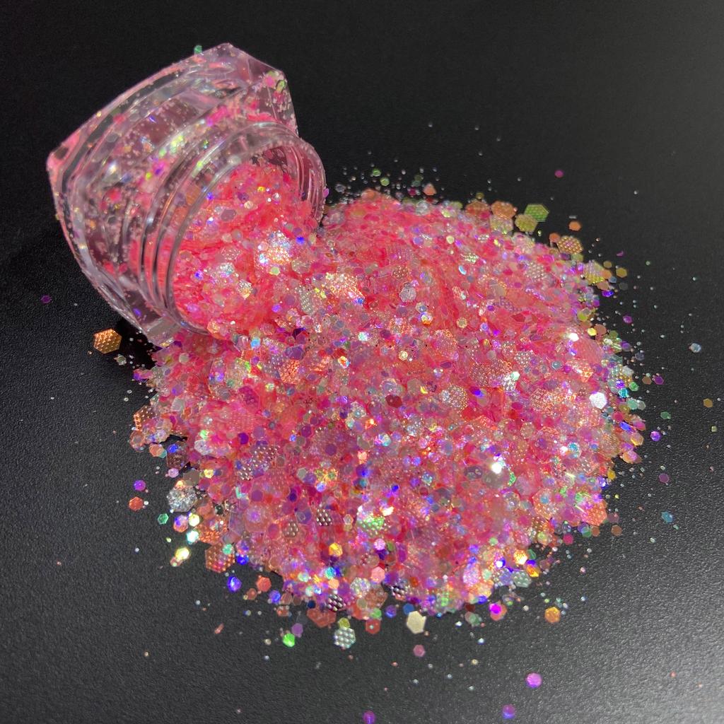 Crystal rainbow Chunky Glitter Bulk Mix Nail Art Tumbler Crafts Glitters for Christmas Decorations