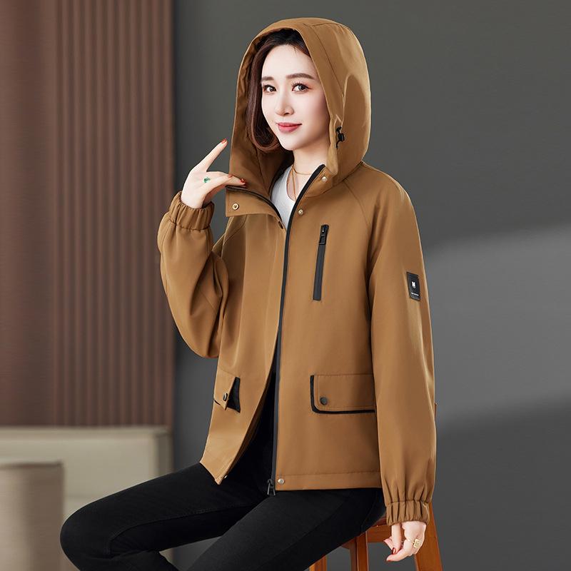 2025 Fashionable Spring & Autumn Windbreaker for Petite Women - GE2503