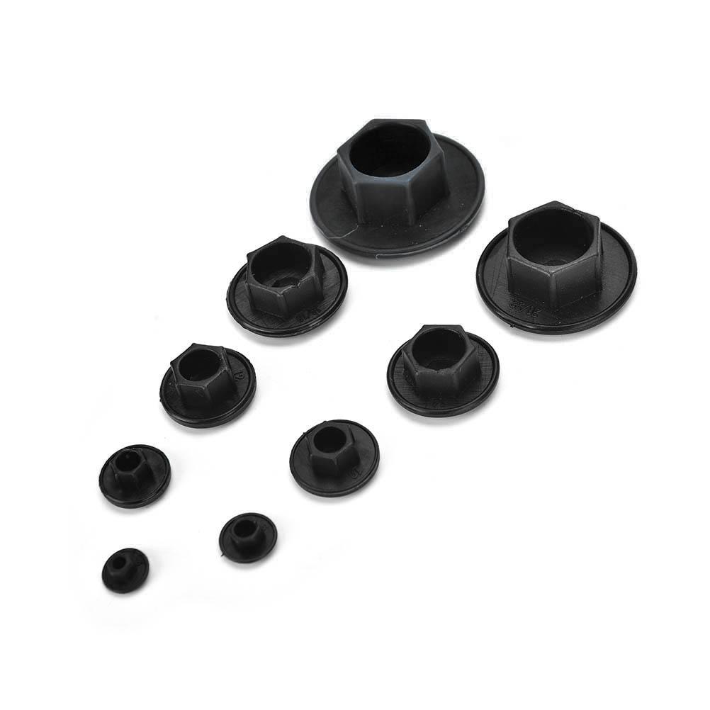Nuevos 20 Piezas Negro Hexagonal Allen Tornillo Tuerca Cabeza Hexagonal Tapa Protectora Sujetadores Tornillos Tapas M5-24