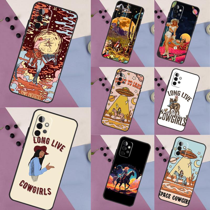 Space Cowgirl Case For Samsung Galaxy A13 A33 A53 A73 A14 A24 A34 A54 A72 A52 A32 A22 A12 A51 A71 A15 A25