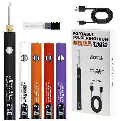 510 Thread Battery Cart Pen Portable Electric Soldering Iron Welding Kit Adjustable Voltage Smart Power Tool With USB Charger
