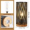 JHY DESIGN Battery-operated LED Table Lamp, 19cm Tall, Stylish Indirect Lighting, Decorative Lamp, Retro Style, Wooden Base, Suitable for Bedrooms, Ja