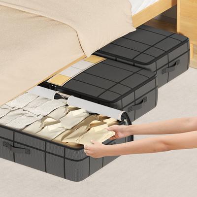 1pc Large Capacity Clothing Storage Bag Under Bed Organizer Bedding Collapsible Zipper Storage Bag Bedroom Storage Bag
