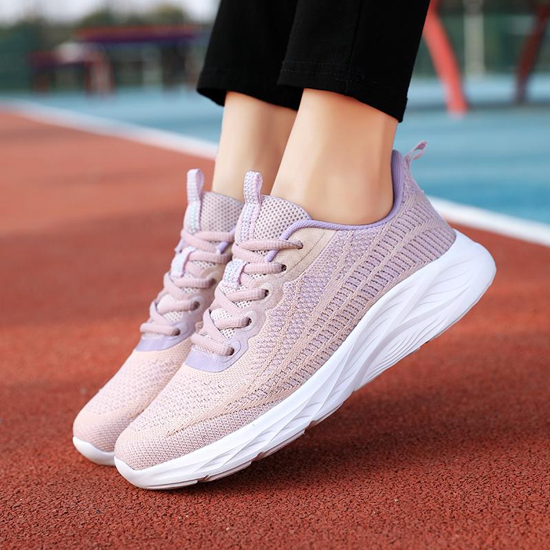 Summer Knitted Sports Shoes for Women Lightweight Breathable Running & Outdoor Training
