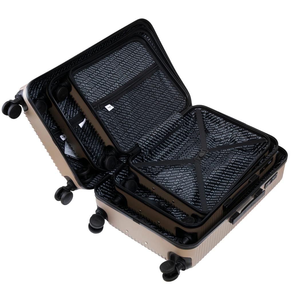 Medium Suitcase Wings Pc Eco Jackdaw 24" Champagne
