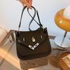 New Women's Bag Fashionable Texture H Home Lock Platinum Bag Shoulder Oblique Span Bag