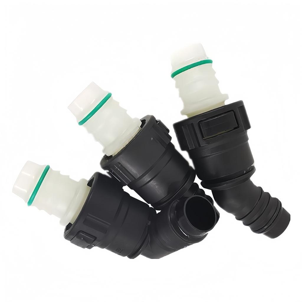 18mm ID16 Automotive Fuel Line Hose Bend Double-Sided Male Female Matching Combination Large Size Plastic Quick Connector