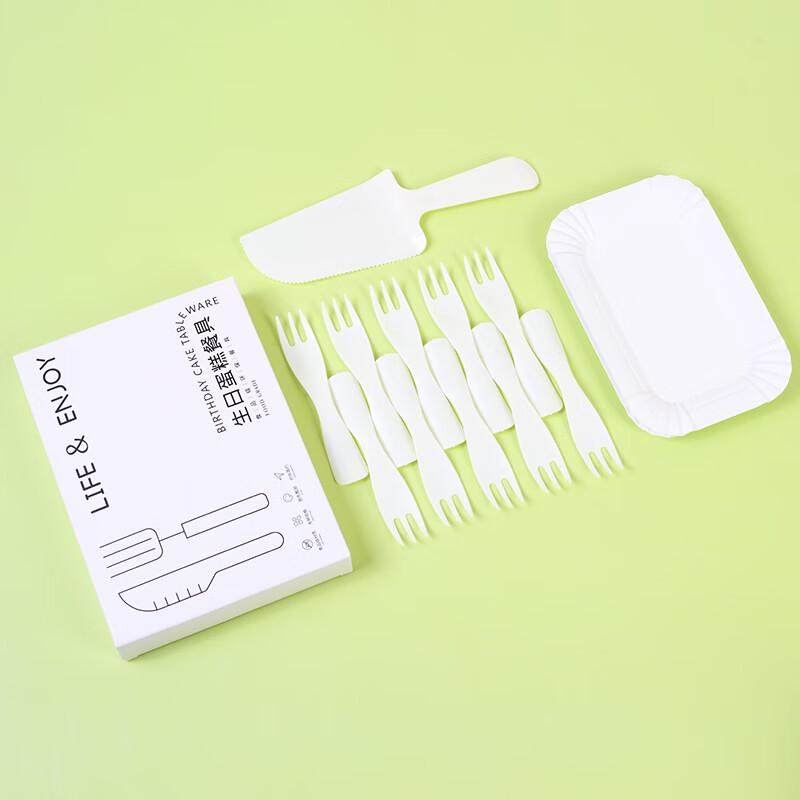 Zhaoran Birthday Cake Disposable Tableware Set