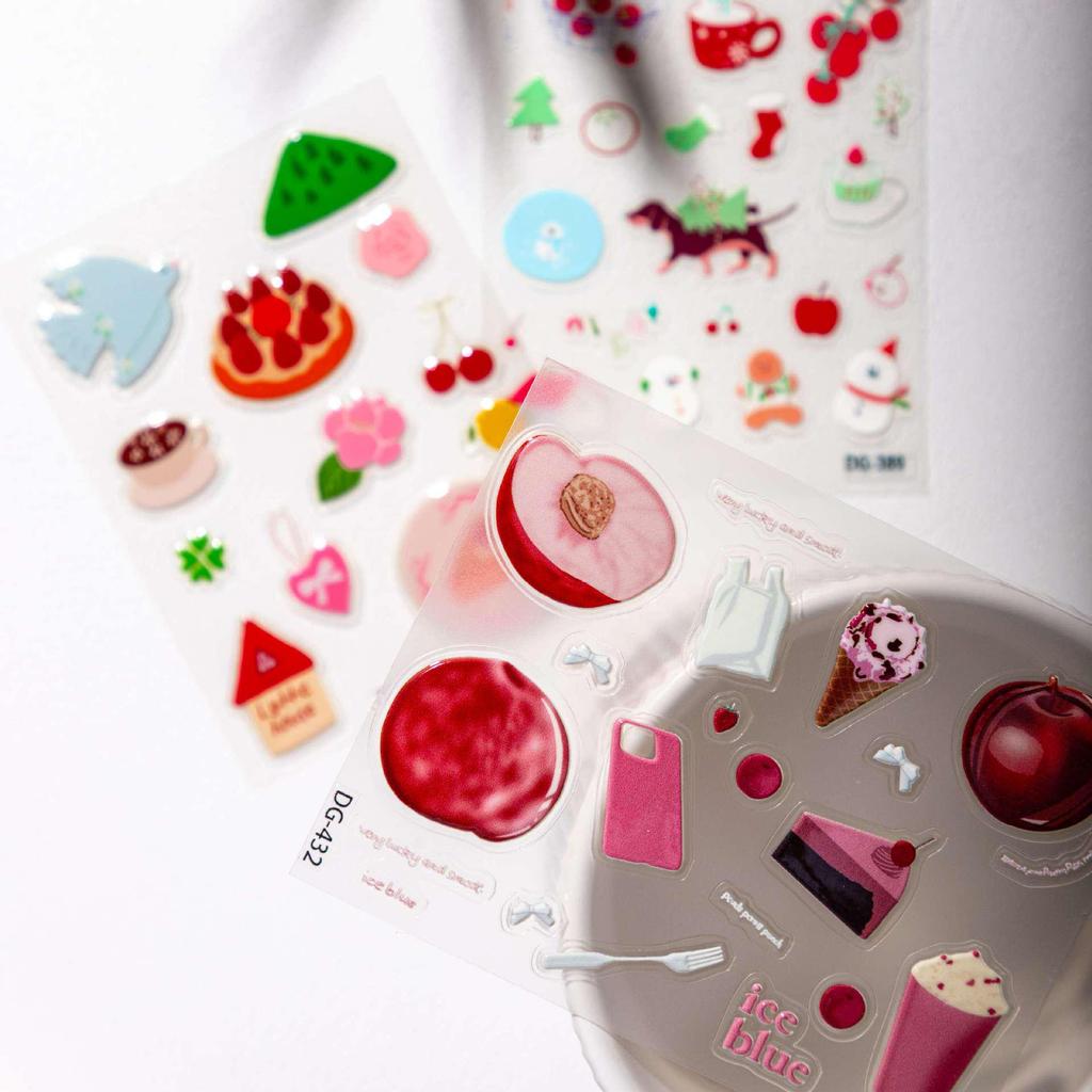 Cyansea 3D DIY Fruit Pattern Jelly Stickers for iPad, Phone & Computer Cases