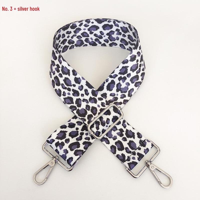 Colorful Leopard Print Adjustable Shoulder Strap - 5CM Wide, Single Shoulder, Crossbody.