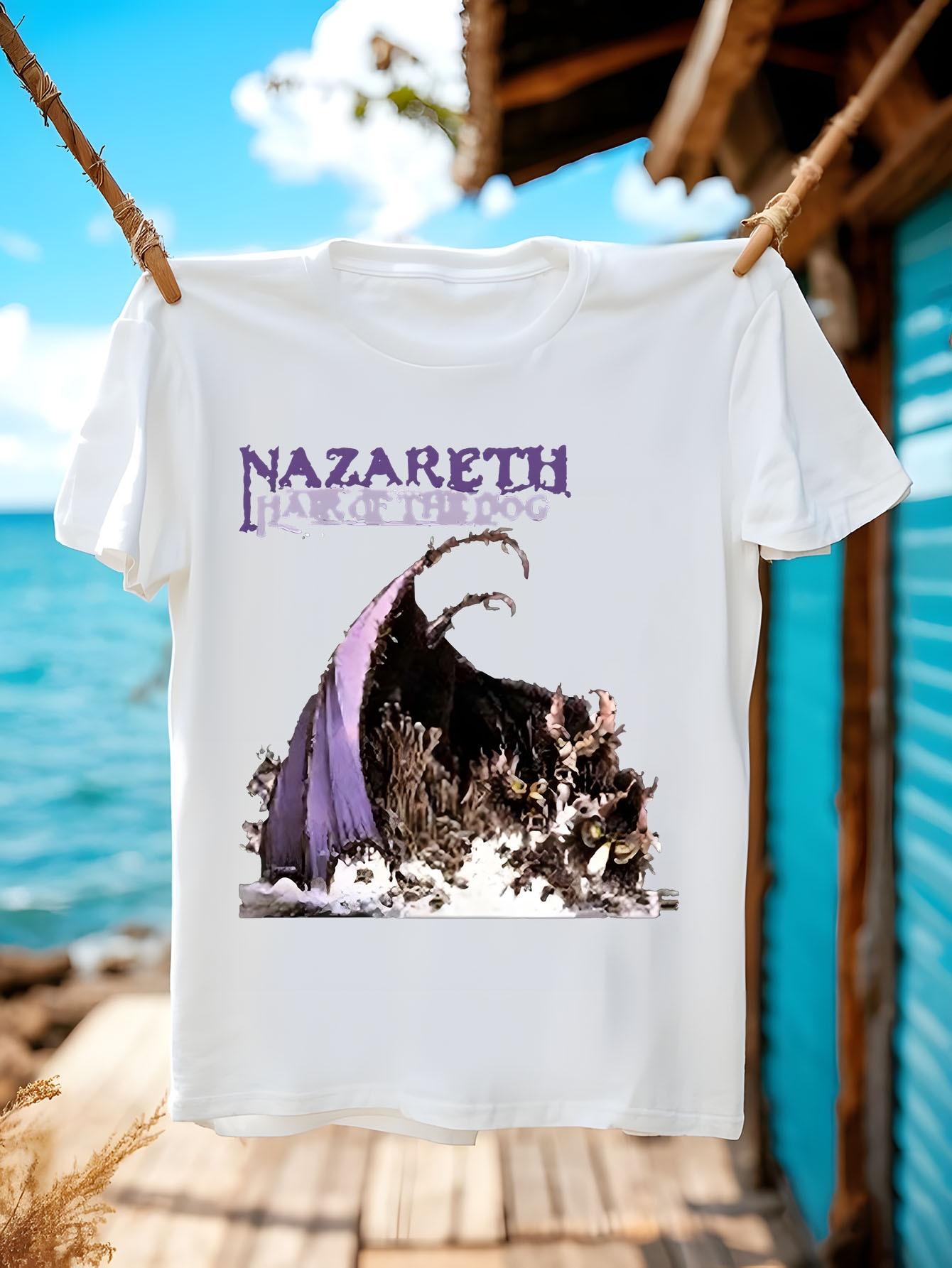 

1pc Peru Coat of Arms Graphic T-shirt - White Tee with Nazareth XXXXL