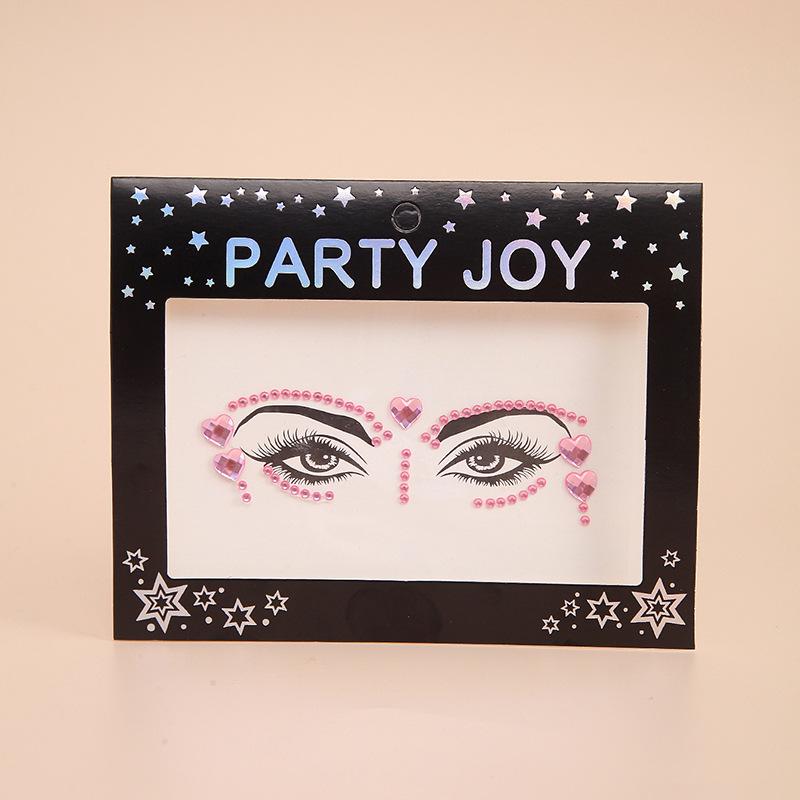 Pegatinas de Pedrería PARTYJOY: Gemas para Maquillaje de Rostro y Ojos para Festivales de Música