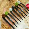 French Twist Pearl Beads Hair Stick Hair Clip Acetate U-Shaped Hairpin Vintage Tortoise Shell Women Hair Bun Pin Headwear