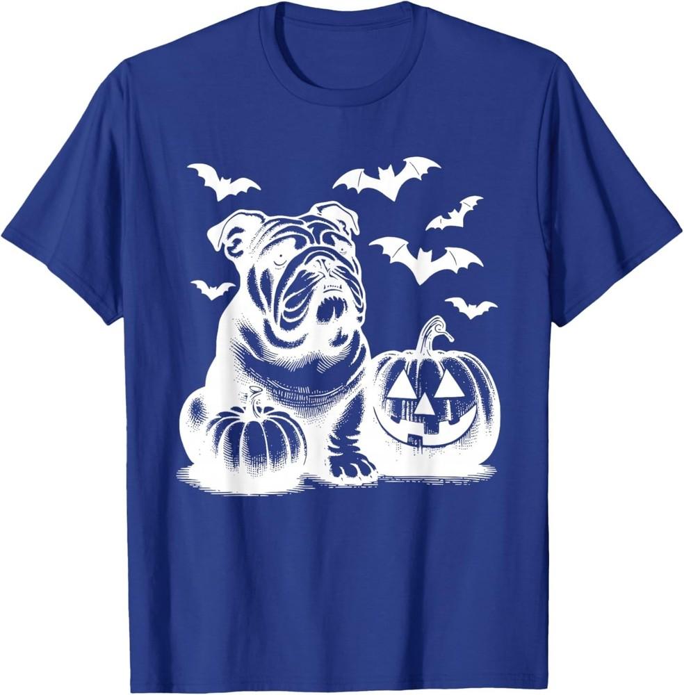 Halloween English Bulldog Pumpkin T-Shirt 2XL