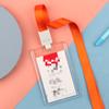Fashion Acrylic Transparent Bus Cards Sleeve Employee Work Card Holder with Lanyard Work Card Cover Women Men Credit Card Holder