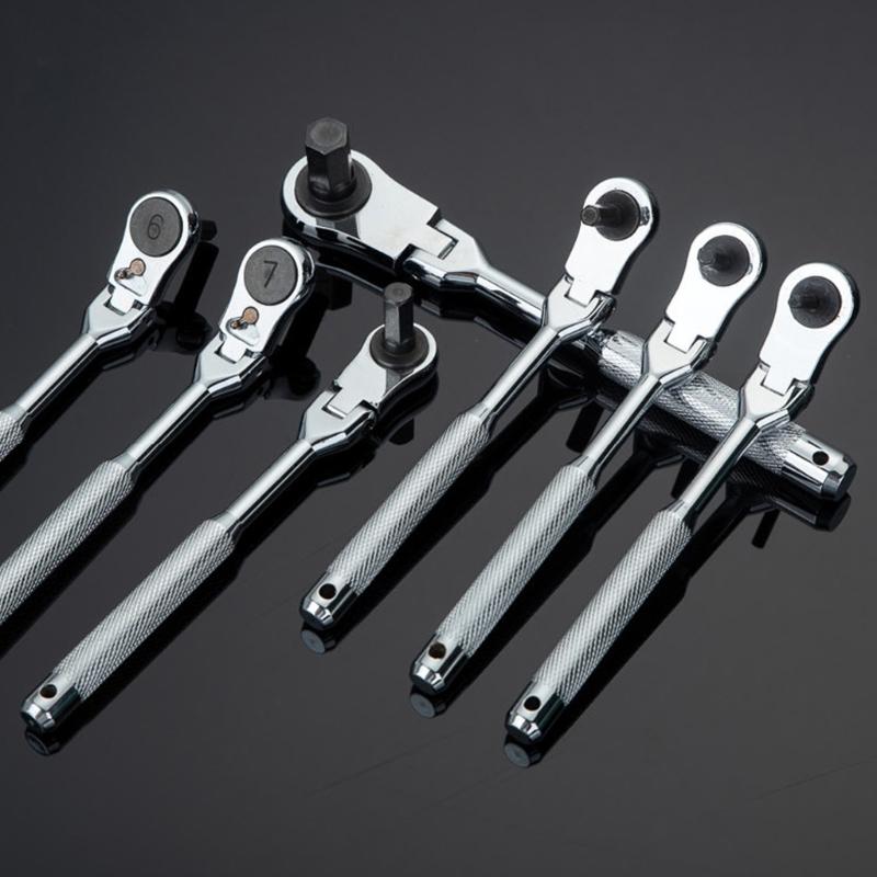 2 In 1 Flexible Head Ratchet Wrench Ratcheting Combination Wrench Torques Socket Nut Spanners Hand Repair Tool