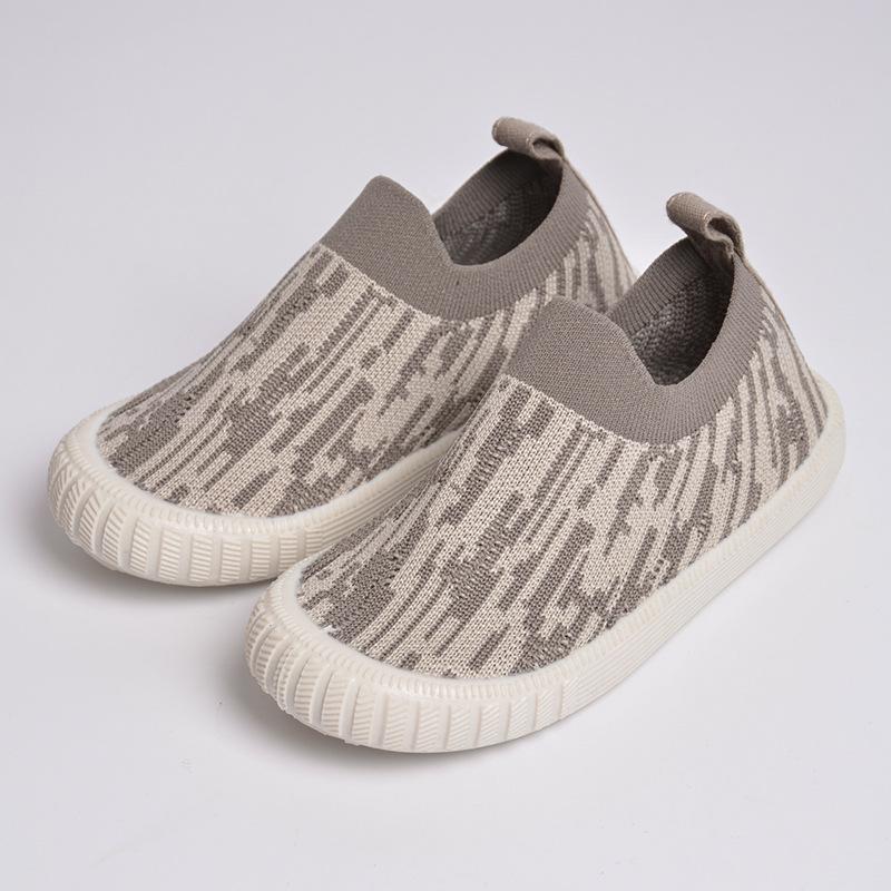 Spring/Summer Kids Flyknit Mesh Slip-on Shoes - Casual Unisex with Soft TPR Sole