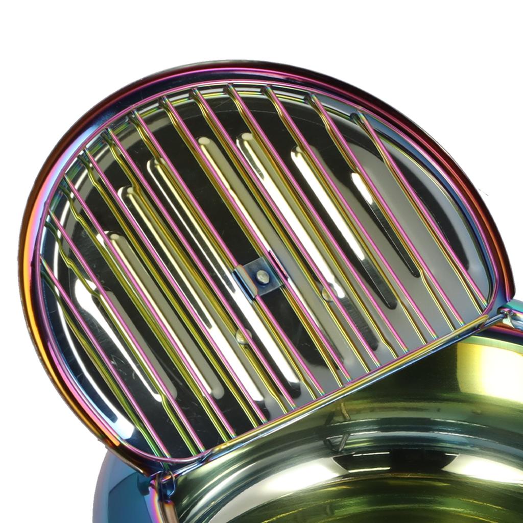 Stainless Steel Fryer with Thermometer 3.2L Non Stick   Frying Pot Kitchen Cookware Accessory