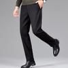 Shanshan Men's Wool Blend Thick Warm Straight Fit Business Casual Pants