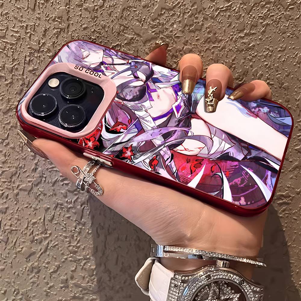 Honkai Star Rail Yomi Phone Case For IPhone 17 16 15 14 13 12 11 Plus Pro Max Multicolor Aurora Laser Shockproof Funda Cover