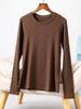 Long Sleeve Female Cold Basic Warm Shirt Bottom Shirt Large Size Heating Clothes In The Fall In The High Neck Inner Wear Padded Threaded T-shirt Tops