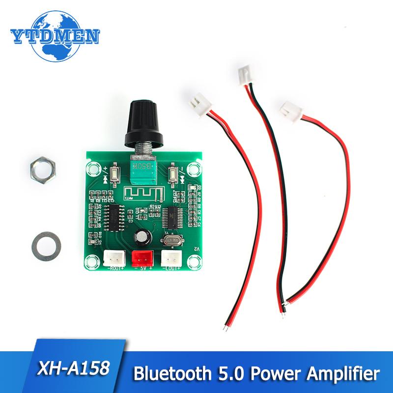 XH-A158 Amplifier Circuit Board Ultra Clear Bluetooth 5.0 Audio Power Amplifier Board PAM8403 Small DIY Wireless Speaker 5W*2