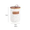 Ceramic Canister Countertop Multifunctional Tea Coffee Sugar Storage Jar Food Jar with Wooden Lid Kitchen Supplies