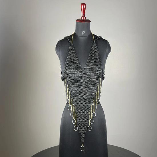 Damska zbroja kolcza Rycerz Średniowieczny Kolczuga Kostium Damski Zbroja Średniowieczna Najlepszy Prezent dla Niej