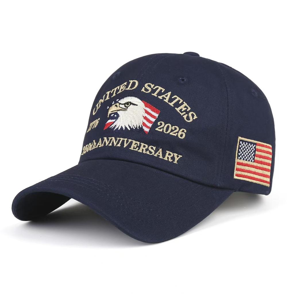 1pc Unisex Embroidered Baseball Cap for American 250th Anniversary 1776-2026 Baseball Caps Eagle Pattern Outdoor Casual Dad Hats