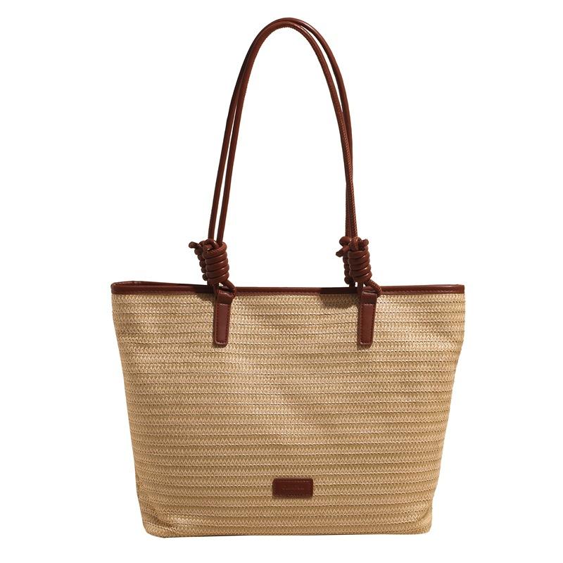 Fashion Shoulder Bag Women's New Seaside Beach Vacation Large-capacity Woven Tote Bag